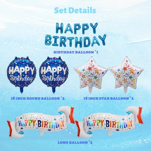Birthday Decoration Set Colorful Happy Birthday Banner Balloon for Party Decorations and Party Supplies (Birthday E) - Image 2