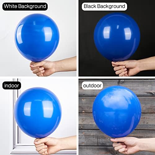 PartyWoo Royal Blue Balloons 50pcs Dark Blue Latex Helium Balloons 12 Inch - Image 2