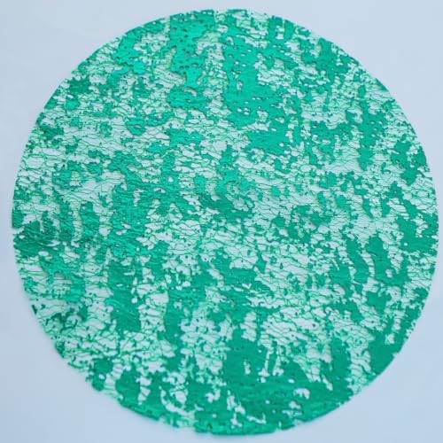 Snowkingdom 100 Pcs Green Placemats Round Disposable Glitter Charger 13" by Snowkingdom
