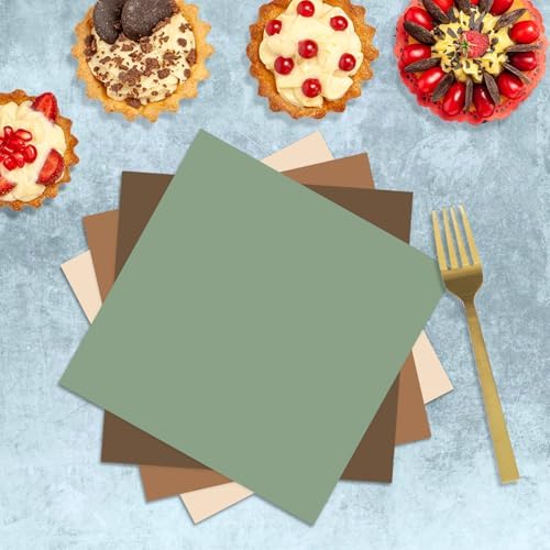 Oigco Woodland Baby Shower Decorations - 60 PCS Brown Sage Green Neutral Forest Animal Brown Plates and Napkins for Safari Jungle Baby Shower Decorations - Image 5