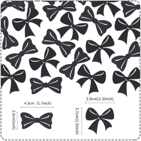 200Pcs Double-sided Black Bows Confetti Bow Bowknot Table Decorations - Image 2