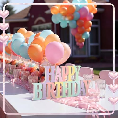 Novabright Happy Birthday Sign, Pastel, No Glitter - Image 5