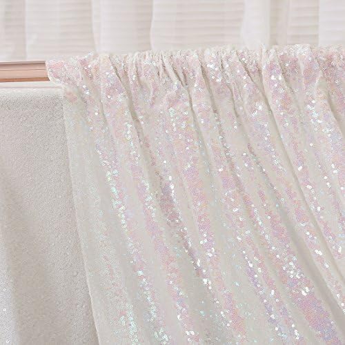 Poise3EHome 6FT x 6FT Iridescent Sequin Photography Backdrop Curtain for Party Decoration - Image 5