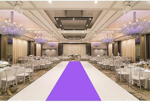 EZLucky Purple Carpet Runner for Party, 2.6 x 15 ft, 130 GSM Felt Fabric - Image 2