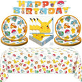 Pokemon Birthday Decorations Party Supplies with Banner & Tablecloth by Unique