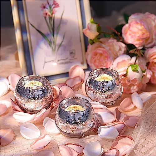 LETINE 36pcs Silver Votive Candle Holders - Elegant Mercury Glass Tea Light Candle Holder Set for Weddings, Holiday Season Decorations,Christmas Table Centerpieces - Image 4