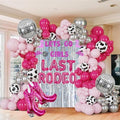 Last Rodeo Bachelorette Party Decoration Pink & Silver Disco Cowgirl Boot Cow Print Balloon Arch, Let's Go Girls Banner Photo Backdrop For Last Hoe Down Bridal Shower, Western Birthday，Nashville Decor by BlissBash