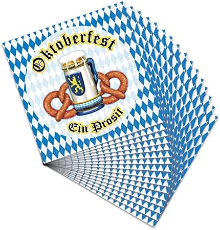 Beistle Oktoberfest Beverage Napkins Bavarian Party Tableware 16 Pack by Beistle