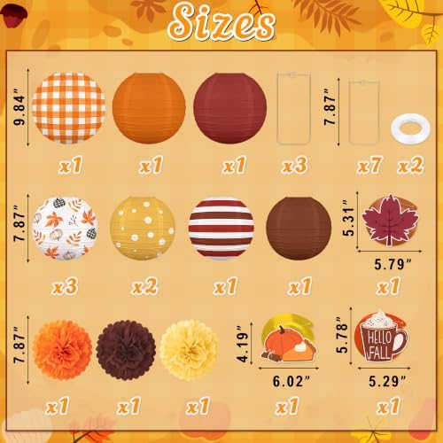 16Pcs Fall Thanksgiving Decorations for Home Party - Image 3