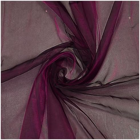80 Yard Organza Fabric 44" Wide for Wedding Event Décor - Wine - Image 6