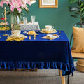 GLORY SEASON Velvet Tablecloth Luxurious Solid Rectangle Table Cloth,Oblong Retro Farmhouse Ruffle Tablecloths Washable Table Cover for Party Wedding Baby Shower Kitchen Dinning Tabletop Decoration by GLORYSEASON