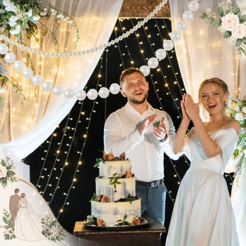 Canlierr 2 Pcs 5.6ft Christmas Giant Pearl Garland Decorations 25mm+60mm - Image 5
