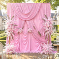 Wrinkle Free Pink Backdrop Curtain for Parties Background, Silky Photo Curtains Backdrop Drapes 2 Panels Back Drop Cloth for Wedding Birthday Photography Baby Shower Decor,10ftx10ft by CO-AVE