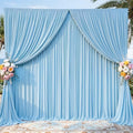 20x10ft Blue Backdrop Curtain Panels for Parties - Wrinkle Free Polyester Photo Curtain Backdrop Wedding Back Drop Fabric Drapes for Party Decorations Background for Photography by WishCare