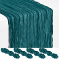 4 Pack Teal Cheesecloth Table Runner 17x108 Inches Boho Home Decor by Showgeous