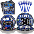 Grencian 96Pcs 30th Birthday Video Game Party Decoration, Serve 24 by Grencian