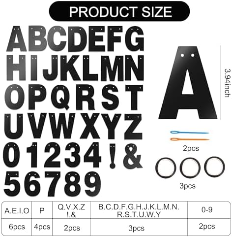 BEISHIDA Double-sided Black 116PCS A-Z DIY Letter Custom Banner Party Decor - Image 2