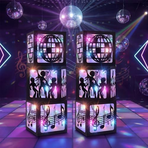 Novabright 6 Sets Large Disco Party Decoration Boxes with Light Strings - Image 5