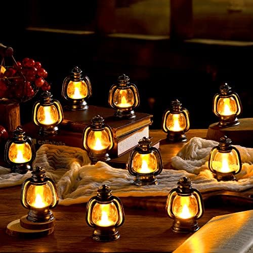 Ferraycle 12 Pcs Mini Lanterns Bulk 4 Inch Silver Lamp Table Centerpieces - Image 5