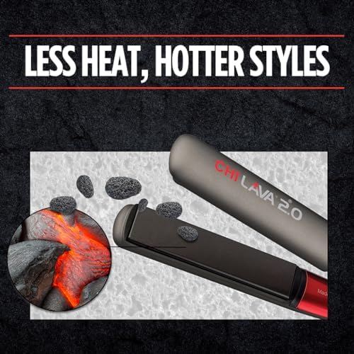 CHI Lava 2.0 Hairstyling Iron 1″ Flat Iron Hair Straightener - Image 6