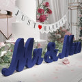 VIOPVERY Wooden Mr & Mrs Wedding Sign with Just Married Banner,Blue by VIOPVERY