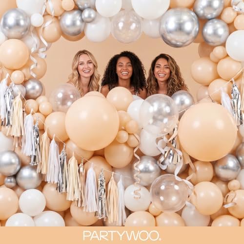 PartyWoo Nude Balloons 50pcs Apricot Boho Fall Neutral Color 12 Inch - Image 5
