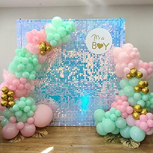 COKAOBE LiteGrid Series Shimmer Wall Backdrop - 24Pcs Iridescent Blue - Image 6