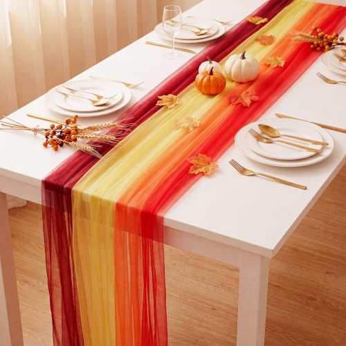 8 Pcs Fall Table Runners 29 x 71 Inch Thanksgiving Decor - Image 5