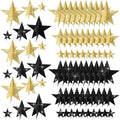 Sinload 45 Piece 3D Glitter Star Centerpieces Black Gold Party Decorations by Sinload