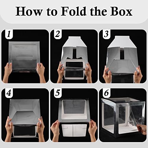 Voircoloria Baby Boxes with Letters, Silver, 4 Transparent Balloon Boxes - Image 7
