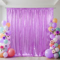 SquarePie 6x8ft Lavender Sequin Backdrop, High Density Non-Transparent Glitter Curtain for Photography, Birthday, Wedding Party Decorations, Thick Solid Background with 4" Rod Pocket, 1 Panel by SquarePie