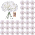 22PCS White Hydrangea Artificial Flowers with Stronger Bendable Stems by ECCELSO