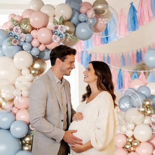 Gender Reveal Pink Blue Balloon Arch Kit Baby Shower Decorations - Image 5