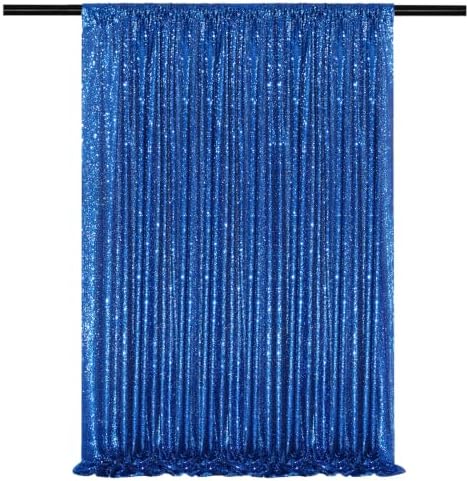 Royal Blue Photo Backdrop Sequin Photography Backdrop Drapes for Baby by QueenDream