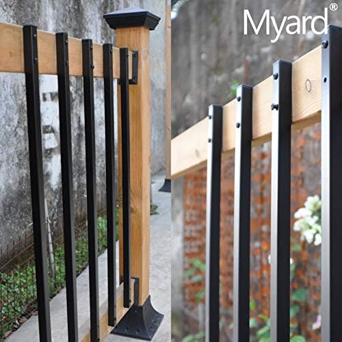 Myard 31'' Estate Hallow Square Iron Heavy-Duty Deck Balusters, Matte Black - Image 6
