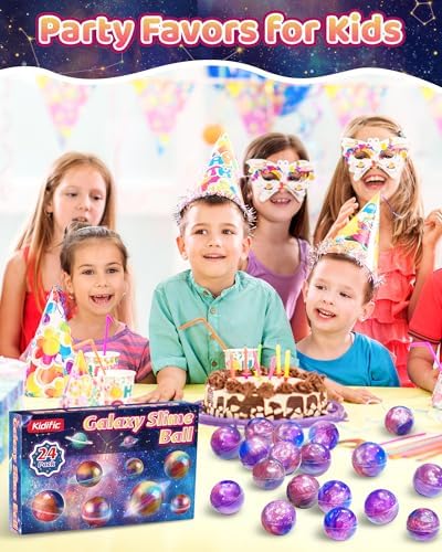 24 Pack Galaxy Slime Party Favors Classroom Prizes for Kids Teens 4-8, 8-12 - Image 2