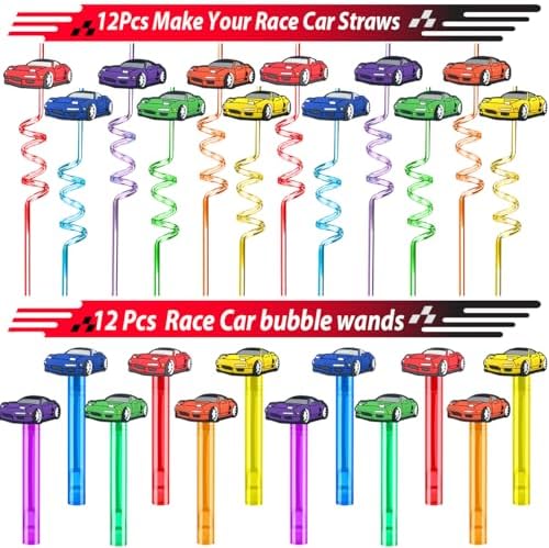 PLOUGVI 232PCS Race Car Birthday Party Favors Decorations Supplies Goodie Bag Stuffer Pinata Filler, Cars Themed Favors for Wheel Birthday Decorations - Image 5