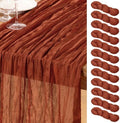 DeZerlor Terracotta Cheesecloth Table Runners 12 Pack Fall Runners by DeZerlor