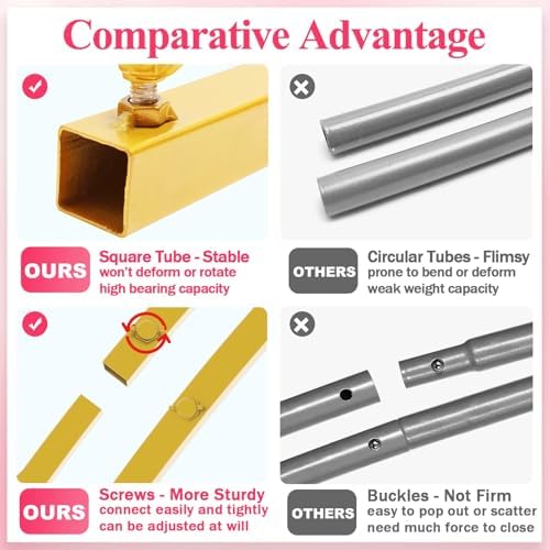 Wokceer 7.2FT Arch Backdrop Stand Gold Metal Wedding Arch Backdrop Stand - Image 4