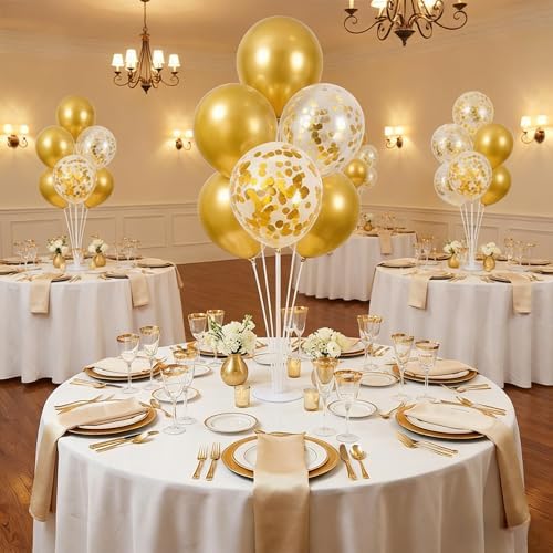 Balloon Stand Kit For Table - 8 Sets Balloon Sticks with Base For Birthday Graduation Party Decorations - Image 4