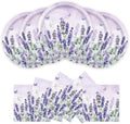 40Pcs Lavender Paper Plates & Napkins-Floral Cake Dessert Tableware by BOKFJBP