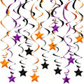 30 Pcs Black Orange Purple Halloween Hanging Swirl Decorations by PARTVON