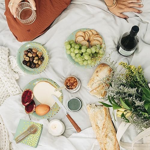Sage Green Plates and Napkins Party Supplies - Image 2