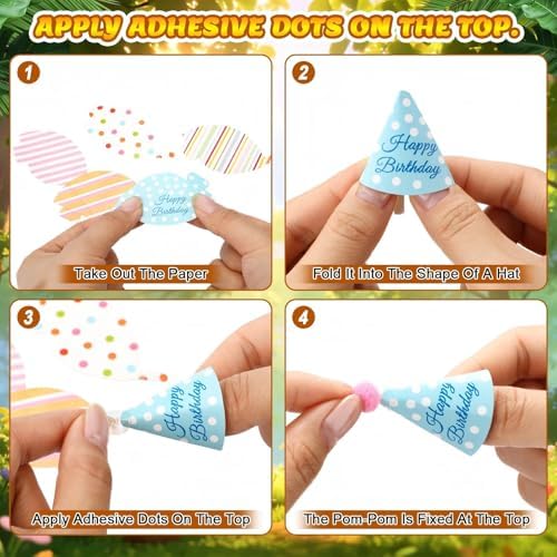 Novabright 76 Pcs Dinosaur Party Animal Cake Toppers Party Decorations - Image 3