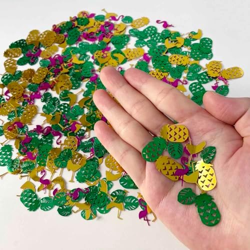 Summer Confetti Pineapple Flamingo Palm Leaf Sprinkles Shape Table Scatters Confetti for Summer Decorations Birthday Party Supplies Decorations Party Sets - Image 4