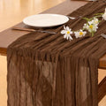 Cheesecloth Table Runner Fall Brown Boho Wedding Birthday Party Home Decor by Socomi