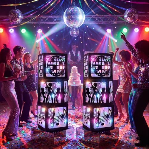 Novabright 6 Sets Large Disco Party Decoration Boxes with Light Strings - Image 6