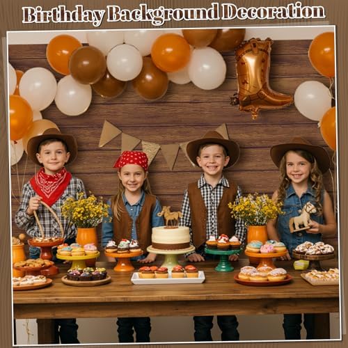 NatNarr 6 Pack Wood Grain Plastic Tablecloths, Rustic Wood Table Covers - Image 6