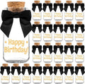 Ethisa Vintage 24 Pack Adult Birthday Party Favors Glass Bottles with Ribbons and Stickers - Classy Happy Birthday Favors and Table Centerpieces Decorations - Sturdy Candy Jar for Guests by Ethisa
