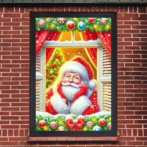 BlissYard Christmas Window Banner 31.5x47 Inch Polyester - Image 5